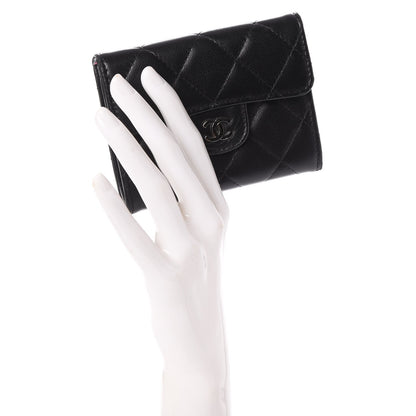 Chanel Lambskin Quilted Flap Card Holder Wallet Black 2 of 8