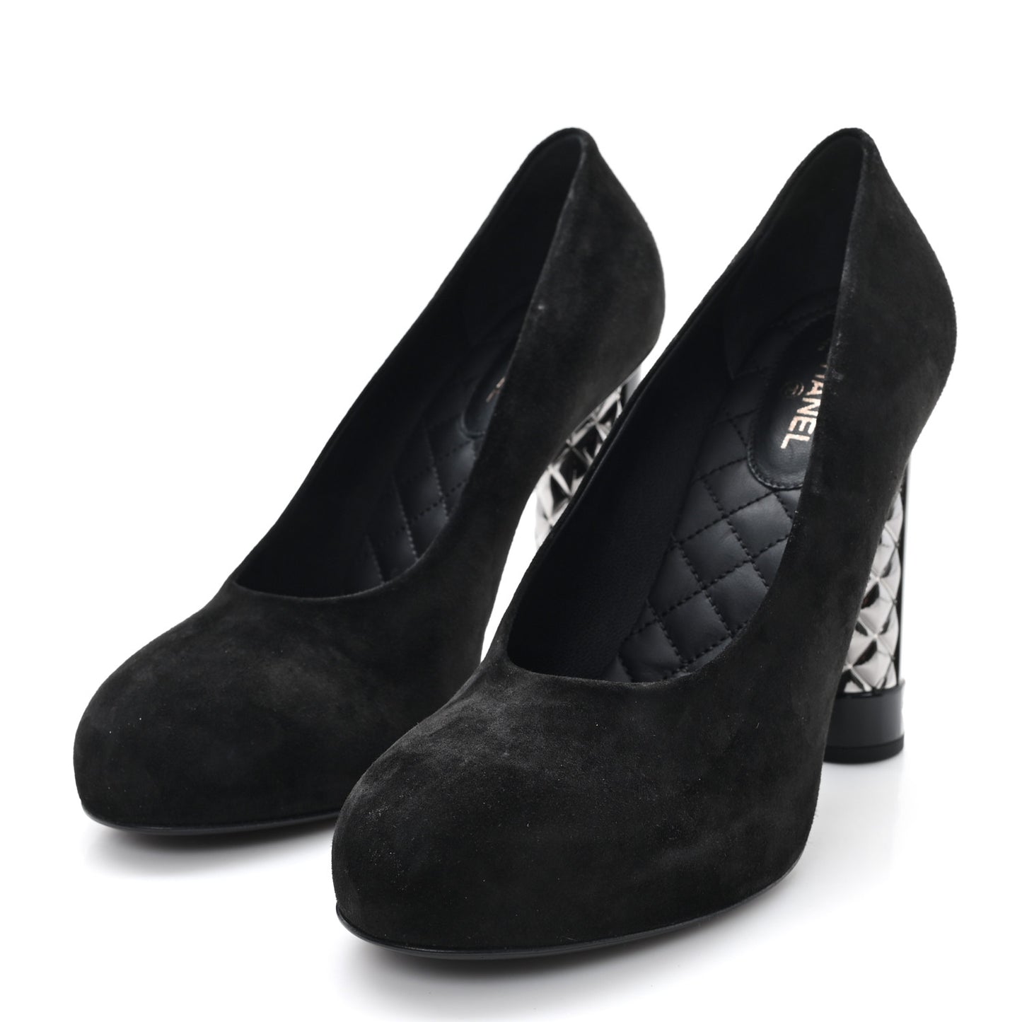 Suede Calfskin CC Pumps 40.5 Black