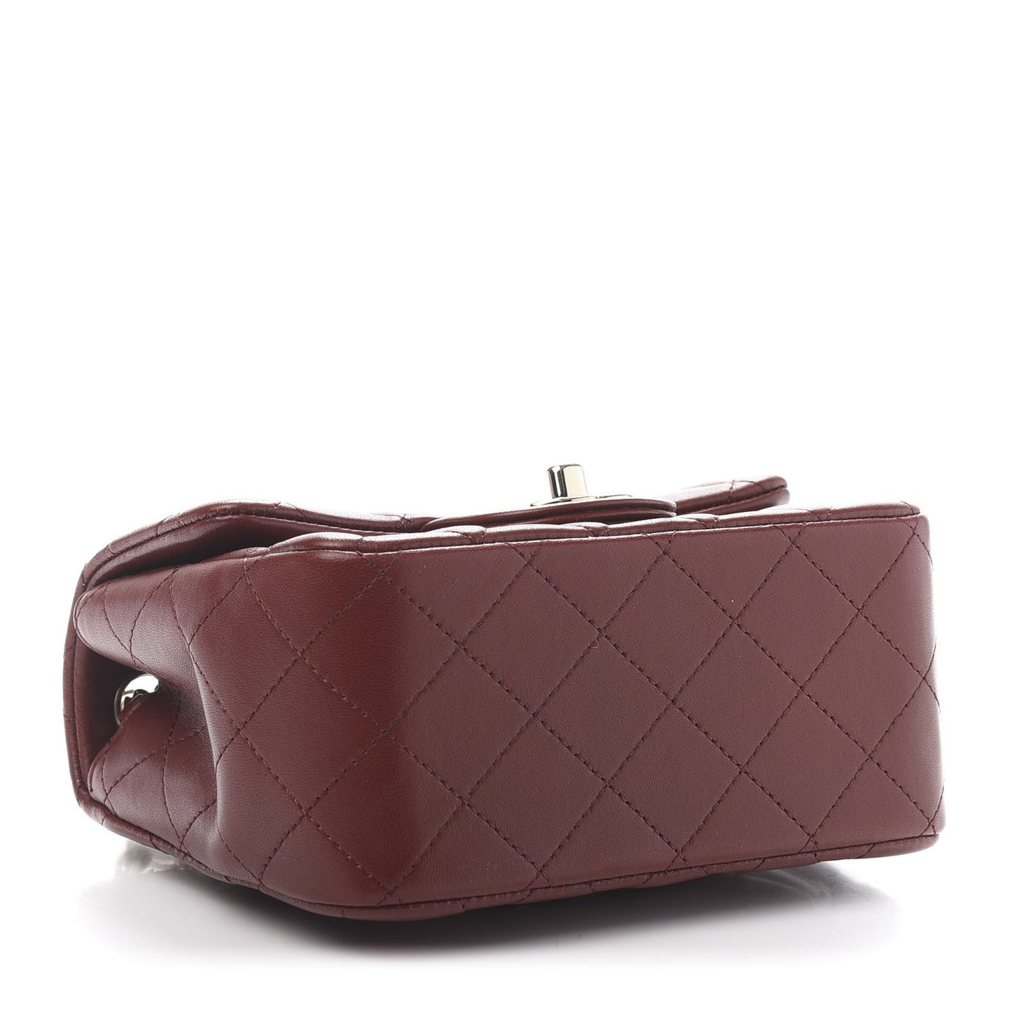Lambskin Quilted Mini Square Flap Bordeaux