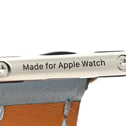 Hermes Swift 45mm Apple Watch Single Tour Band Bleu Lin 5 of 6