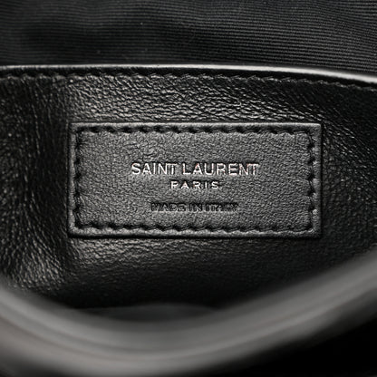 Saint Laurent Crinkled Lambskin Matelasse Monogram Baby Niki Chain Satchel Black 7 of 12