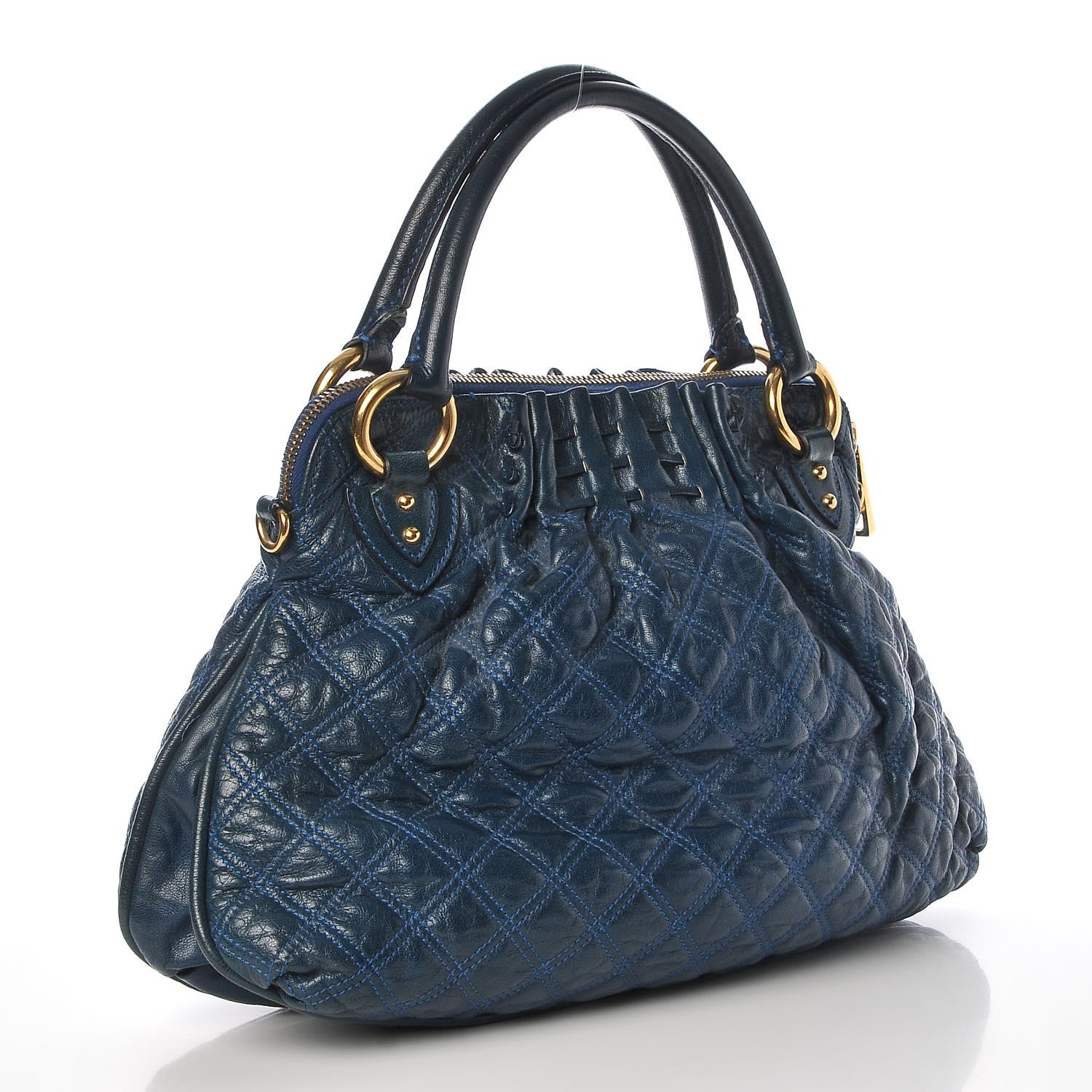 Marc Jacobs Lambskin Quilted Small Cecilia Saphhire 3 of 8