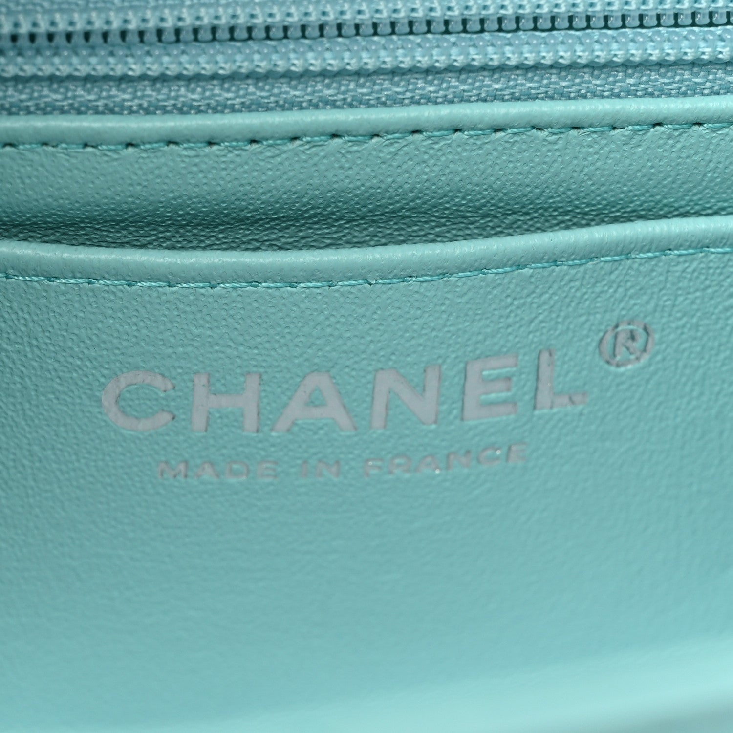 Chanel Lambskin Quilted Mini Rectangular Flap Light Blue 6 of 11