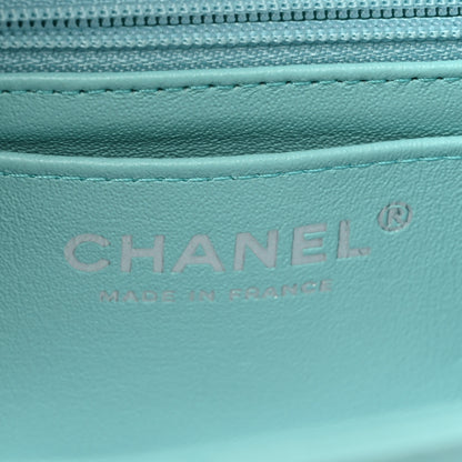 Chanel Lambskin Quilted Mini Rectangular Flap Light Blue 6 of 11