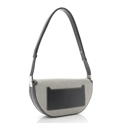 Burberry Canvas Horseferry Print Small Olympia Shoulder Bag Black 2 of 13