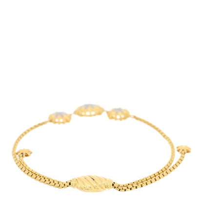 David Yurman 18K Yellow Gold Diamond Starburst Three Station Bracelet 2 of 3