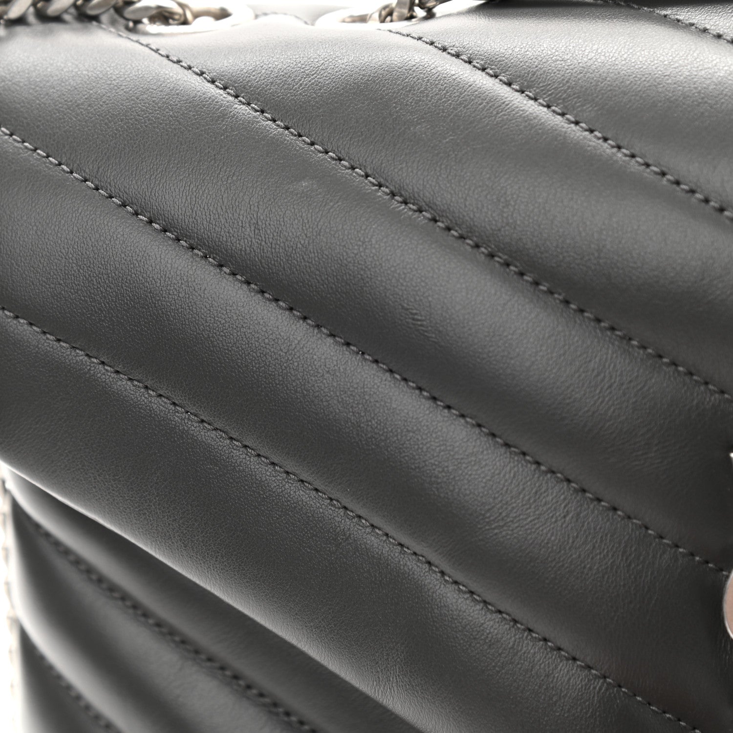 Saint Laurent Calfskin Y Quilted Monogram Medium Loulou Chain Satchel Earth 13 of 13
