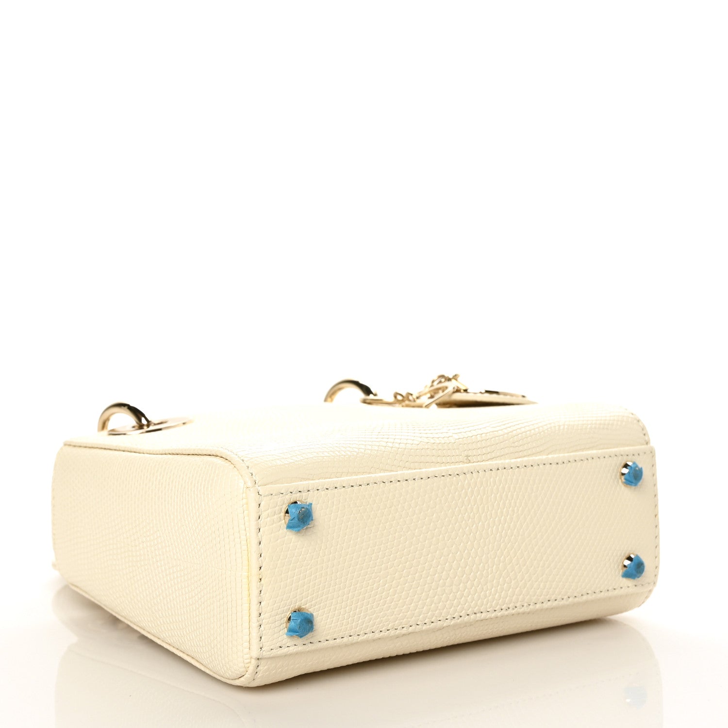 Christian Dior Lizard Mini Lady Dior White 4 of 7