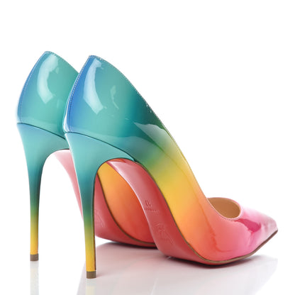 Christian Louboutin Patent Rainbow Pigalle Follies 100 Pumps 37 Multicolor 4 of 8