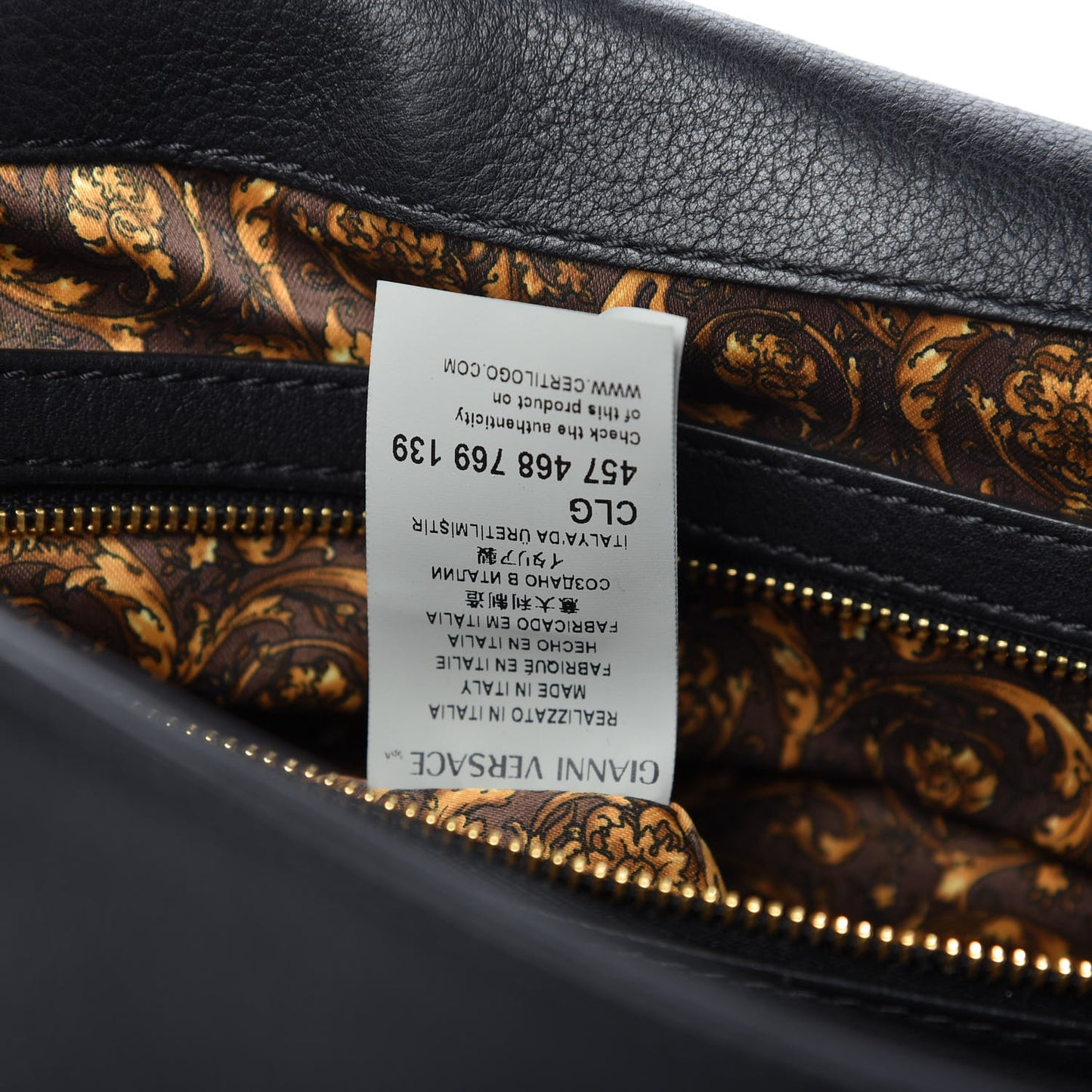 Calfskin Whipstitch Palazzo Top Handle Satchel Black