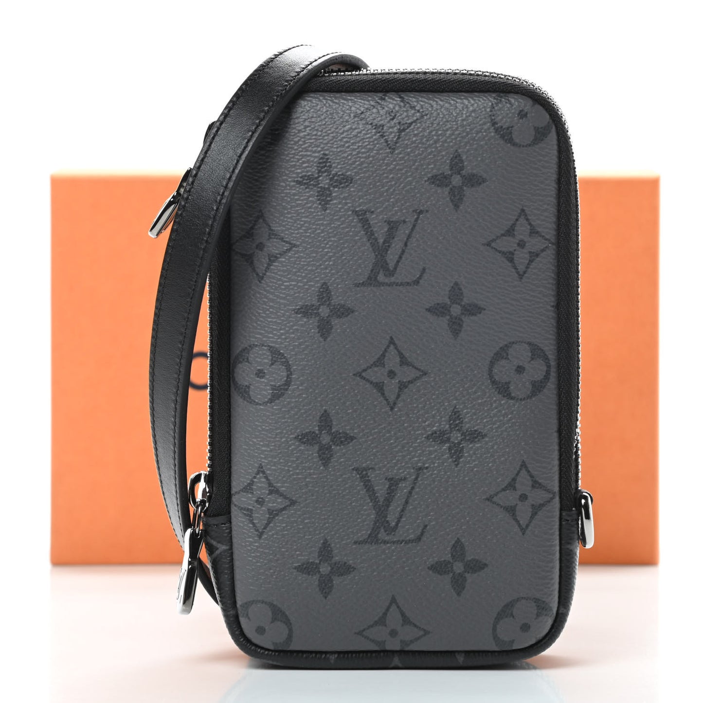 Monogram Eclipse Reverse Double Phone Pouch