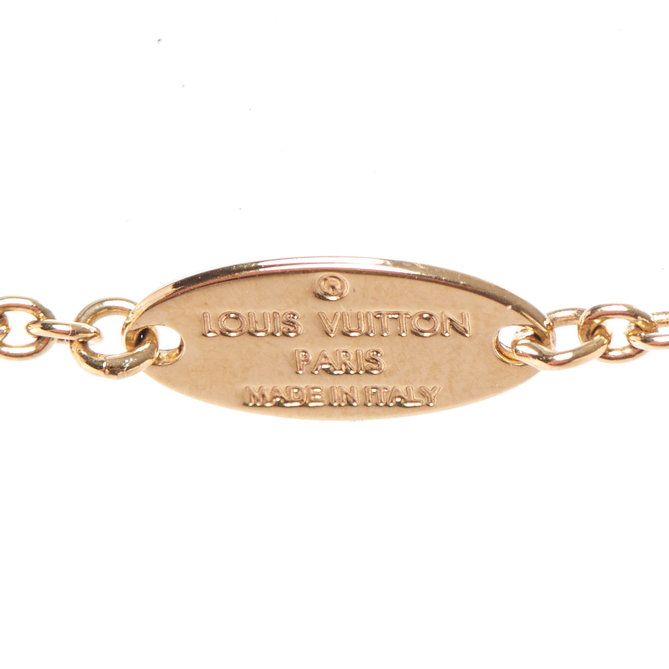 Louis Vuitton Metal L to V Necklace Gold Silver 6 of 9