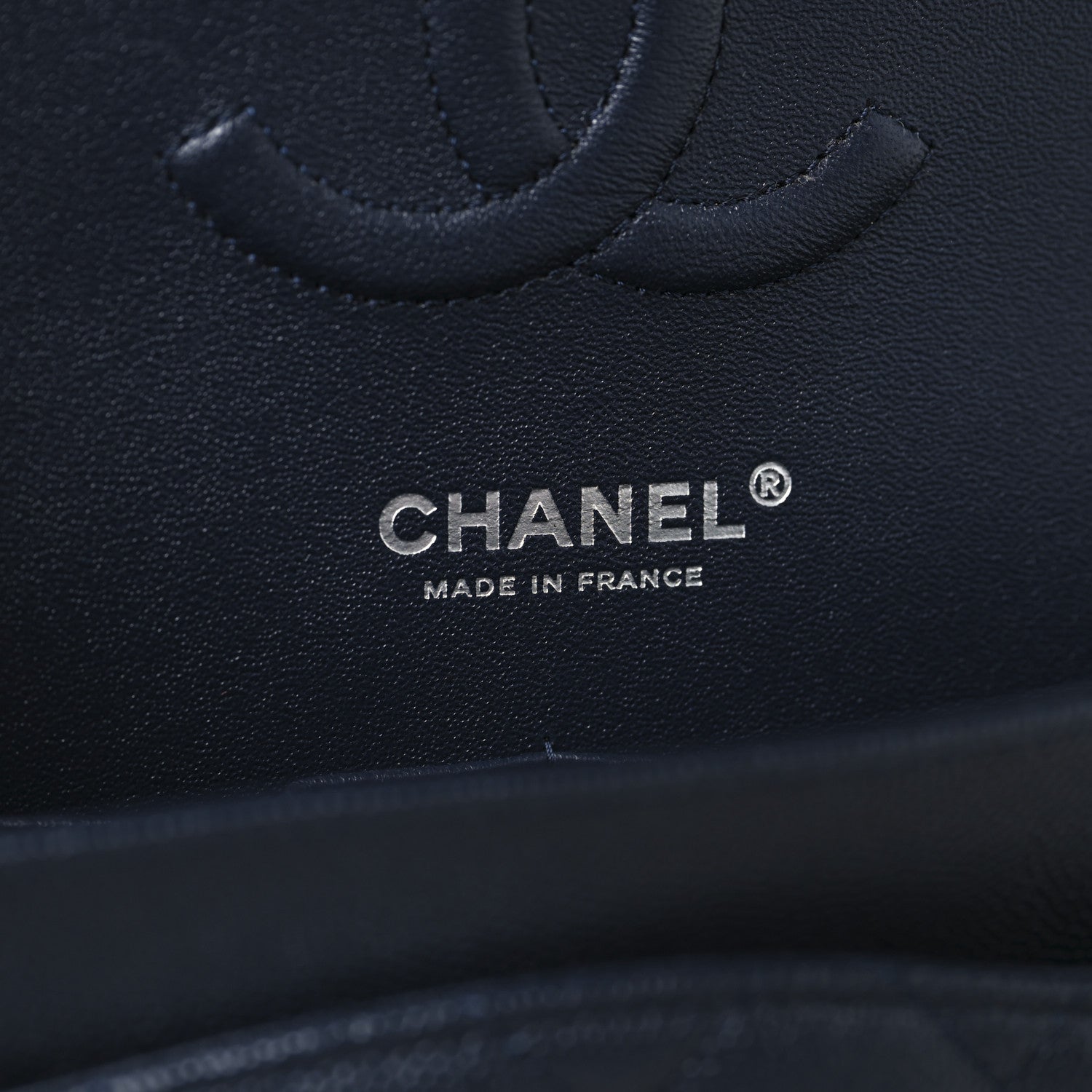 Chanel Caviar Quilted Medium Double Flap Navy 6 of 10