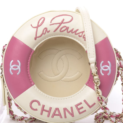Chanel Lambskin Coco Lifesaver Round Bag Pink White 13 of 13