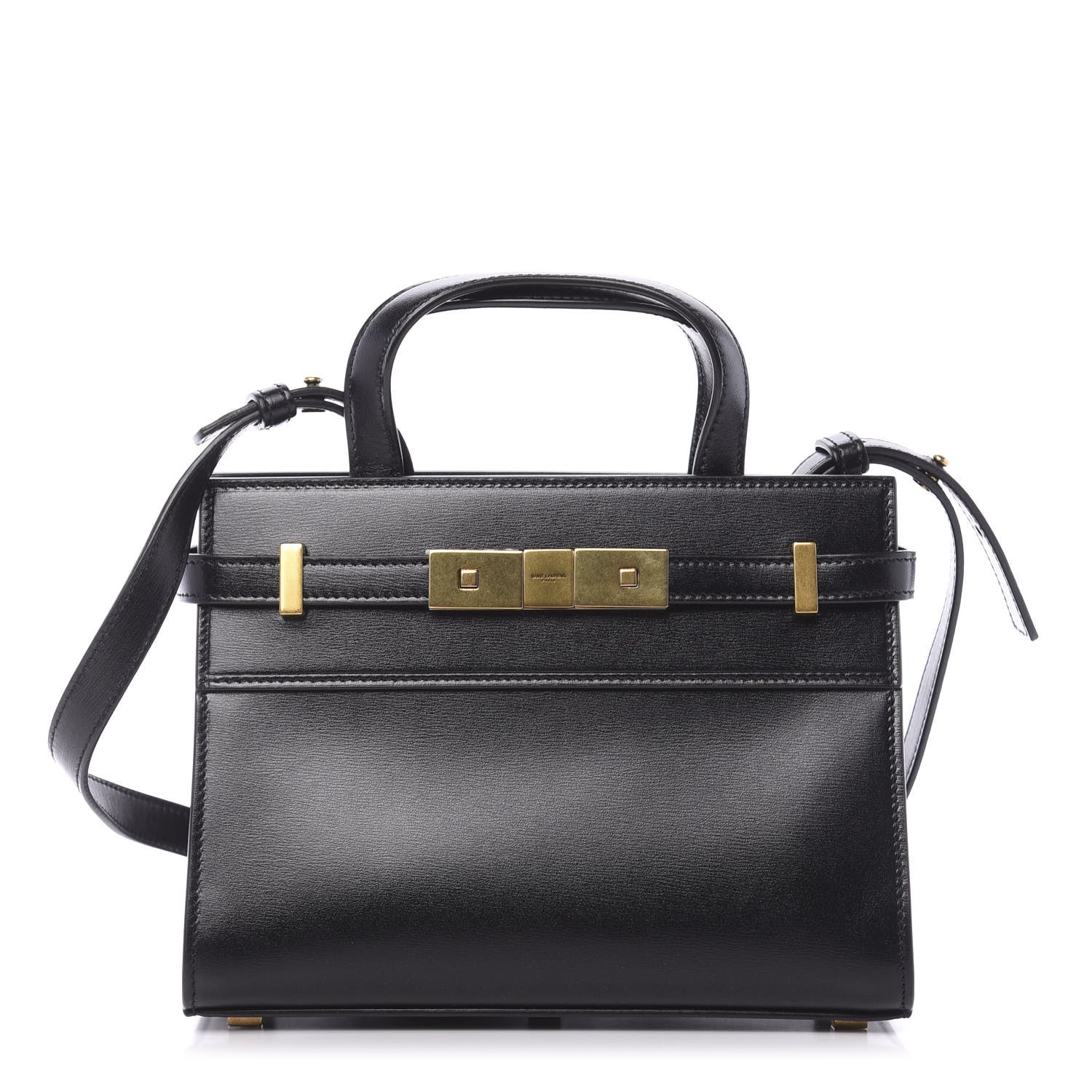 Saint Laurent Smooth Calfskin Manhattan Nano Shopper Tote Black 1 of 10