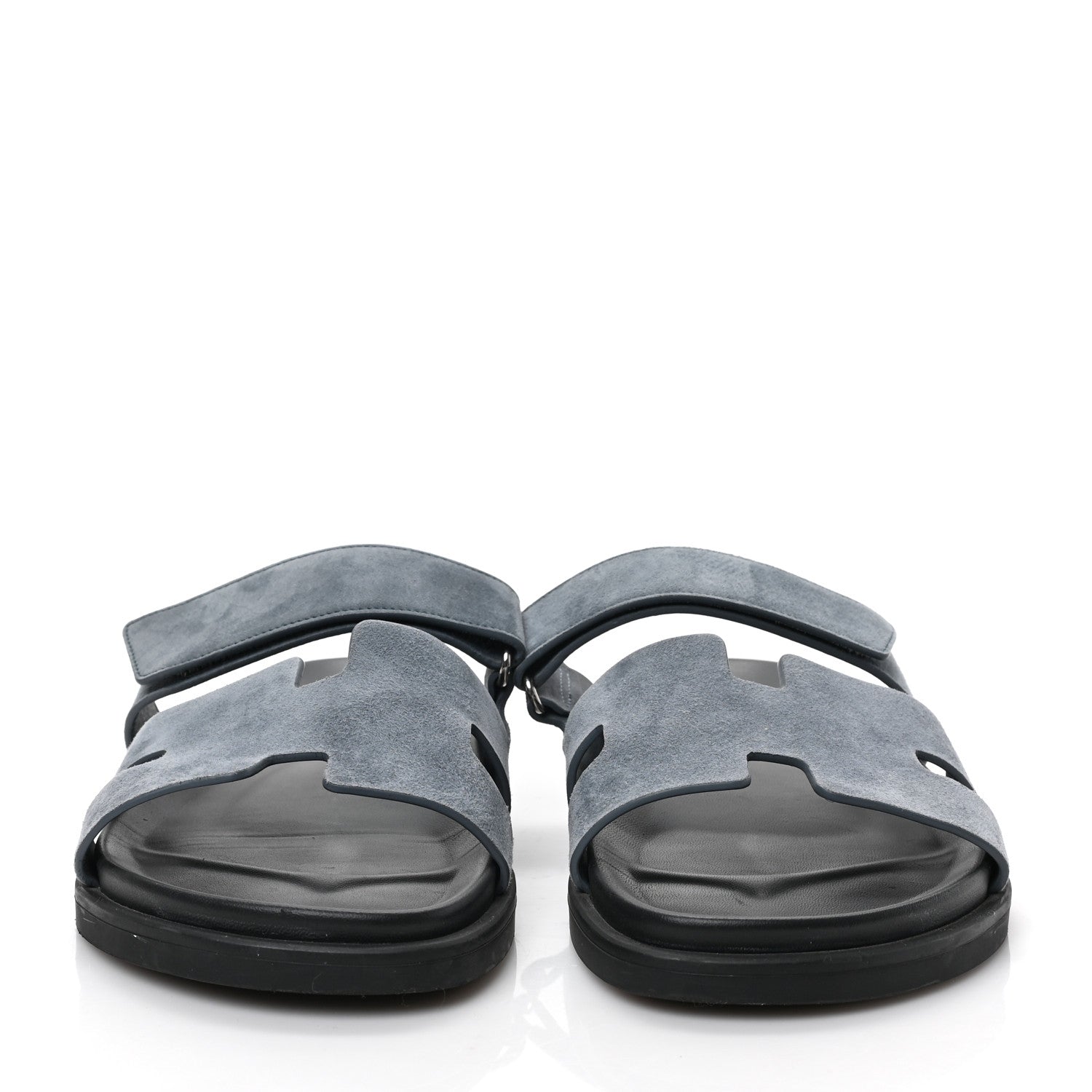 Hermes Suede Goatskin Mens Chypre Sandals 43 Bleu Pinede 2 of 8
