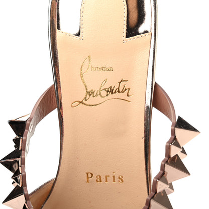 Christian Louboutin Mini Glitter Planet Choc Flat Mules 38 Courtisane Pink Bronze 7 of 7
