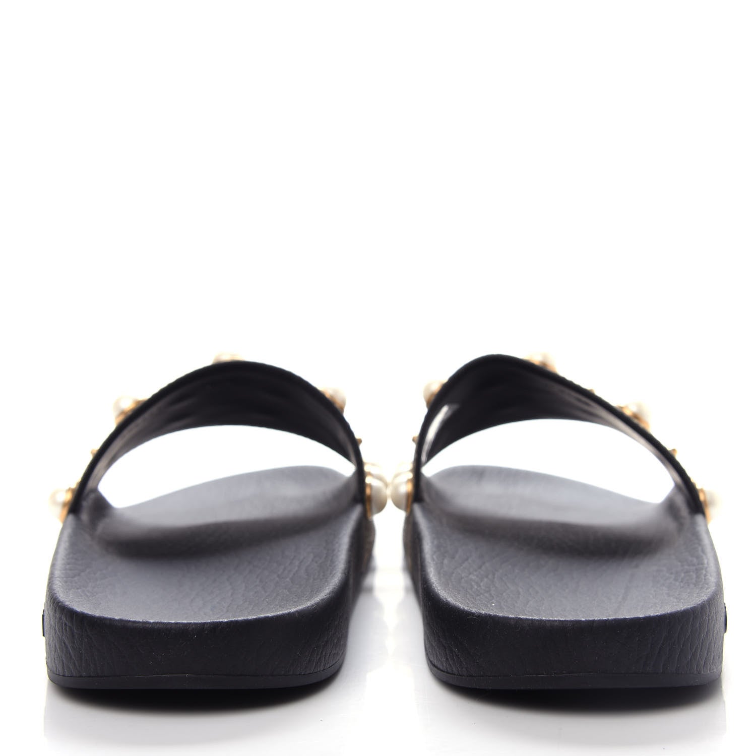 Gucci GG Supreme Monogram Pearls Slide Sandals 42 Beige 7 of 10