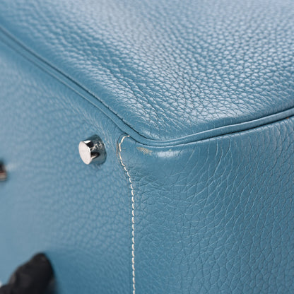 Hermes Taurillon Clemence Lindy 30 Blue Jean 13 of 14