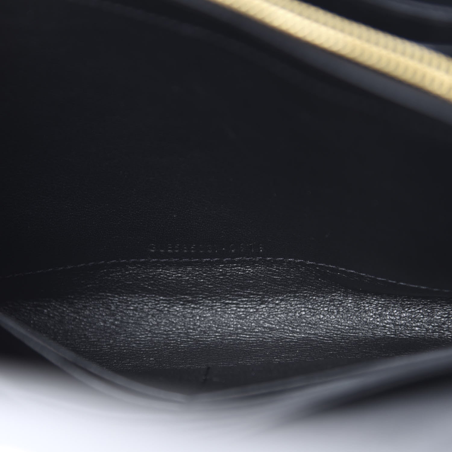 Saint Laurent Lambskin Diamond Quilted Becky Chain Wallet Black 9 of 11