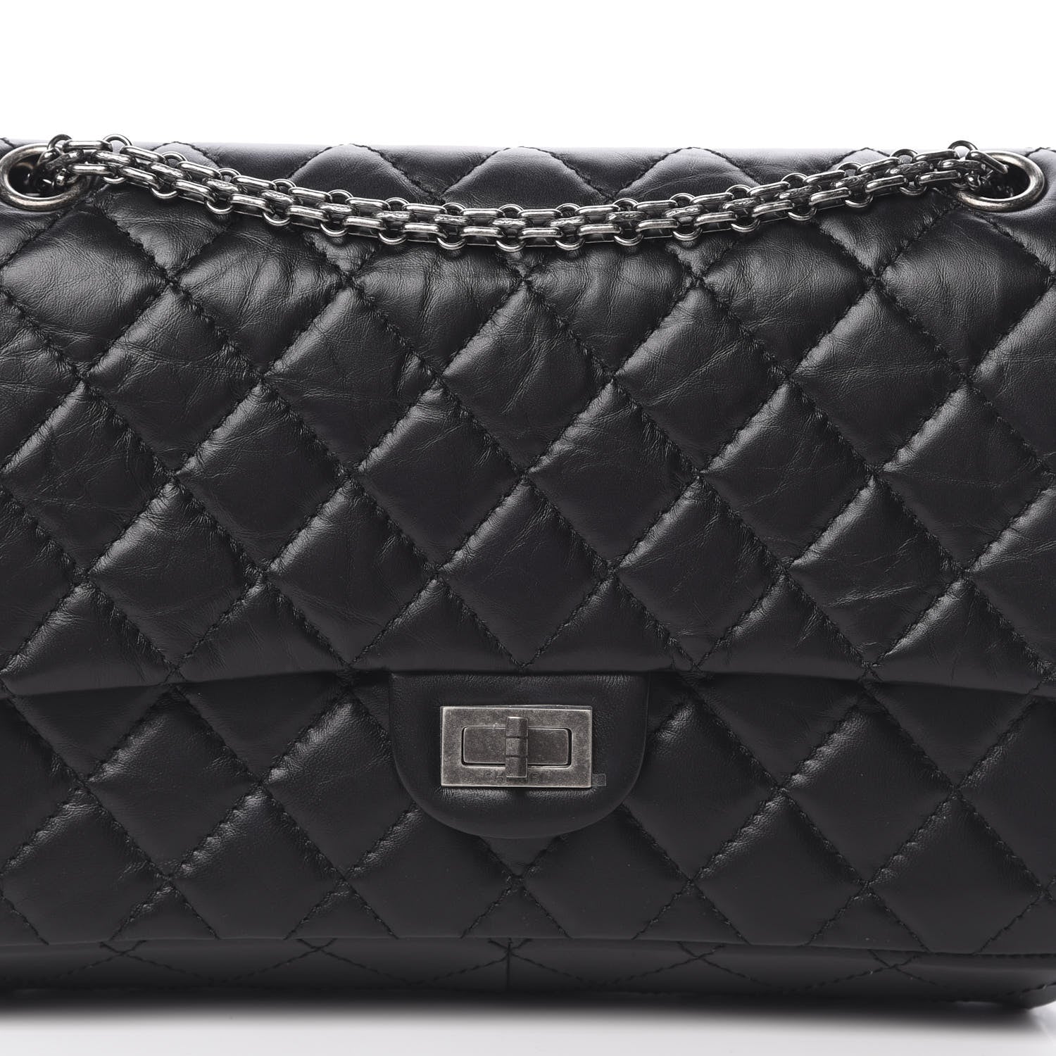 Chanel Aged Calfskin Quilted 2.55 Reissue 226 Flap Black 8 of 12