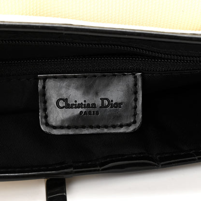 Christian Dior Canvas Mesh Sport Saddle Bag White Black 6 of 13