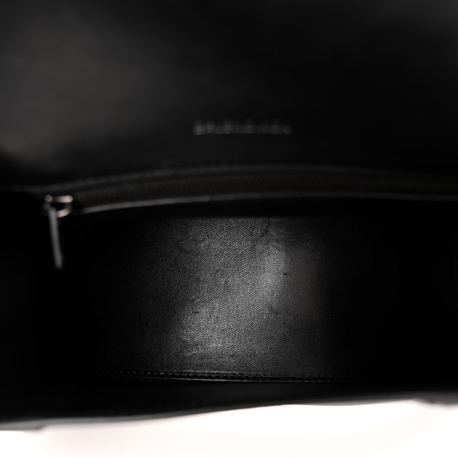Balenciaga Shiny Box Calfskin Monochrome Small Hourglass Top Handle Bag Black 5 of 9
