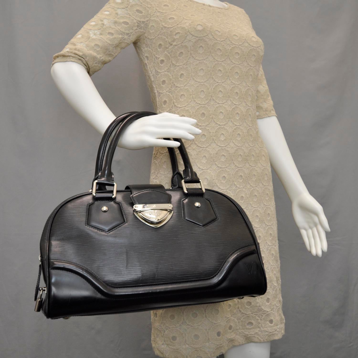 Louis Vuitton Epi Bowling Montaigne GM Black 2 of 9