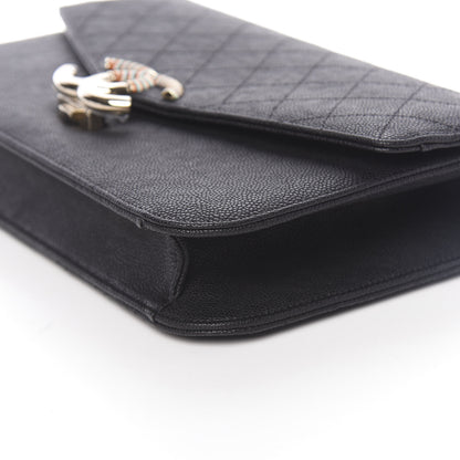 Chanel Grained Calfskin Quilted Cuba Flap Black 9 of 10