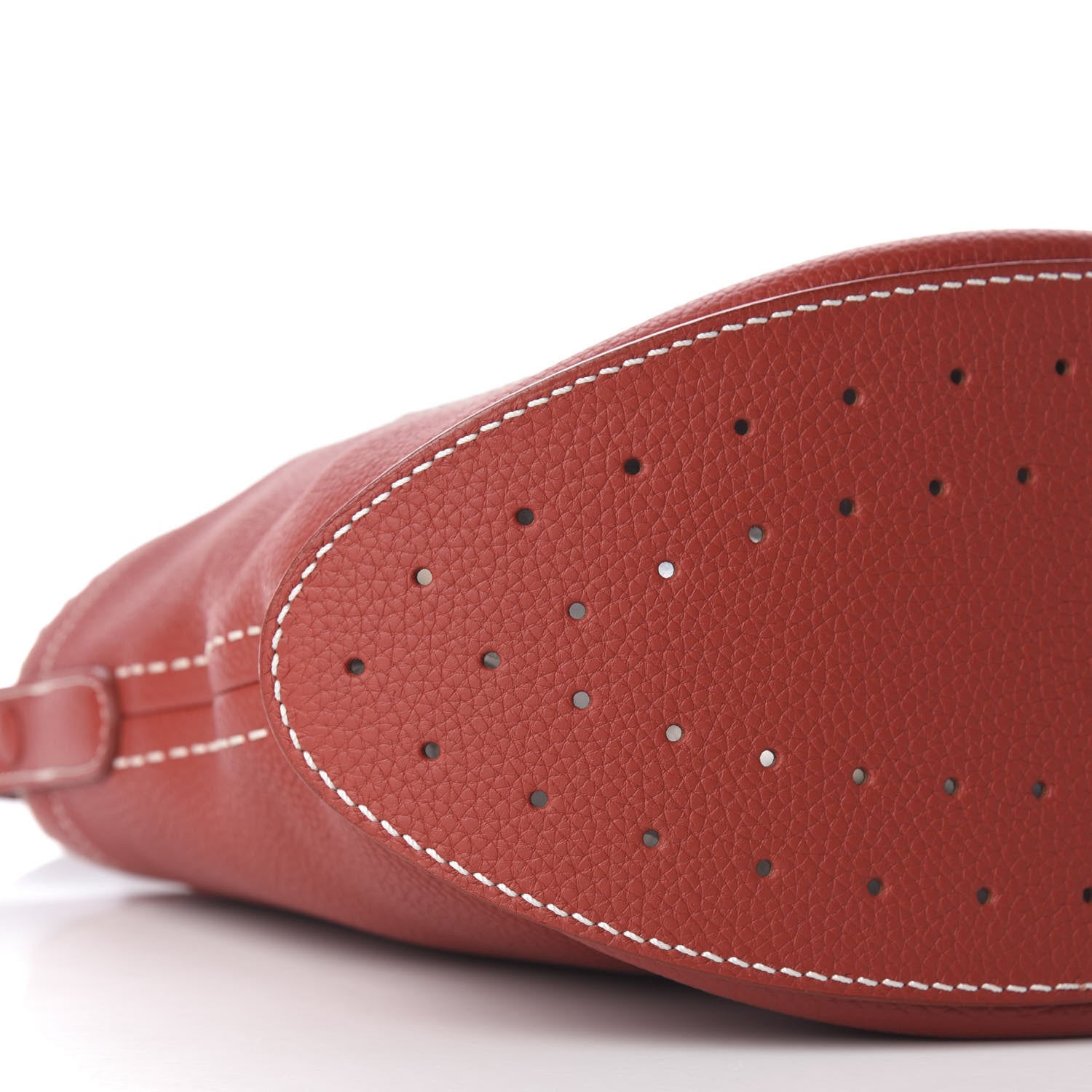 Delvaux Taurillon Pin Surpique Bucket Scarlet Red 9 of 16