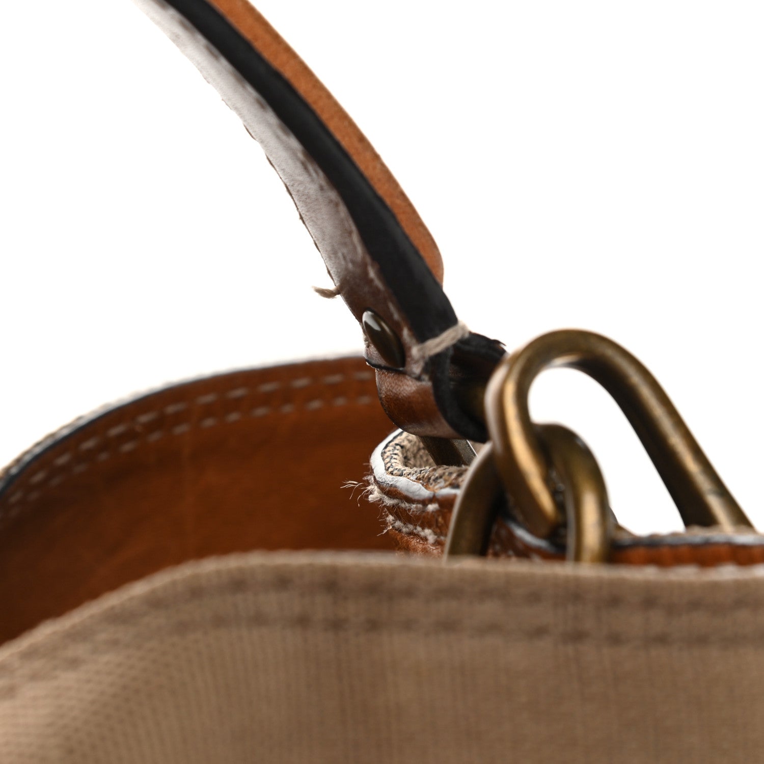 Burberry Canvas Mega Check Medium Ashby Hobo Saddle Brown 14 of 17