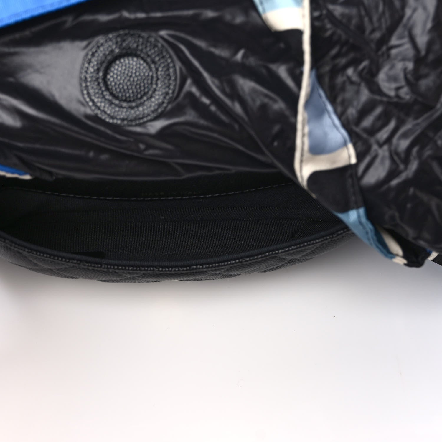 Chanel Caviar Fabric Foldable Tote Bag With Chain Black Multicolor 8 of 14