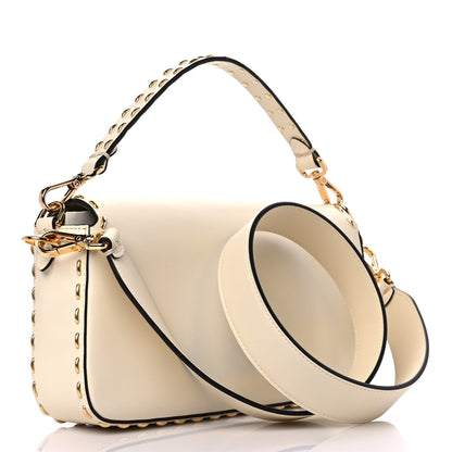 Fendi Vitello King Metal Stitch Baguette Pergamena 3 of 16