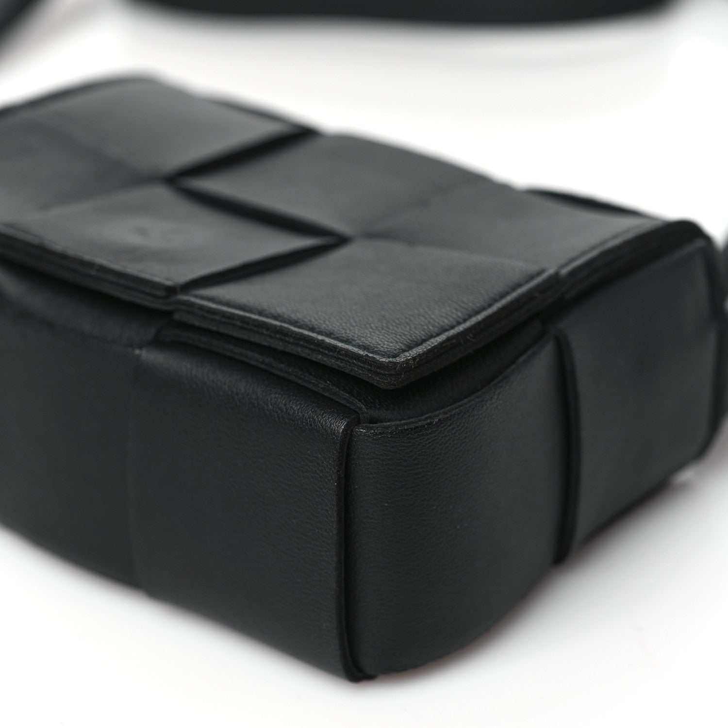 Bottega Veneta Lambskin Maxi Intreccio Candy Cassette Crossbody Bag Black 9 of 9