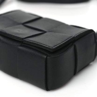 Bottega Veneta Lambskin Maxi Intreccio Candy Cassette Crossbody Bag Black 9 of 9