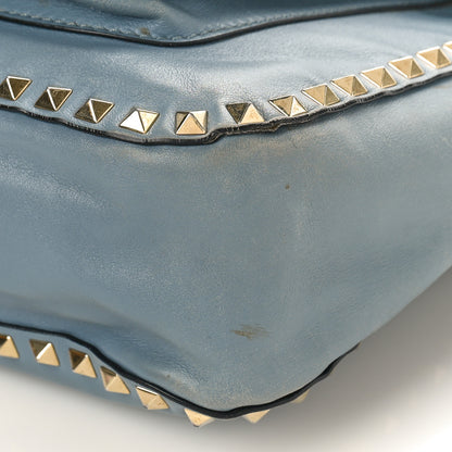 Valentino Garavani Vitello Rockstud Flap Shoulder Bag Light Stone 8 of 20