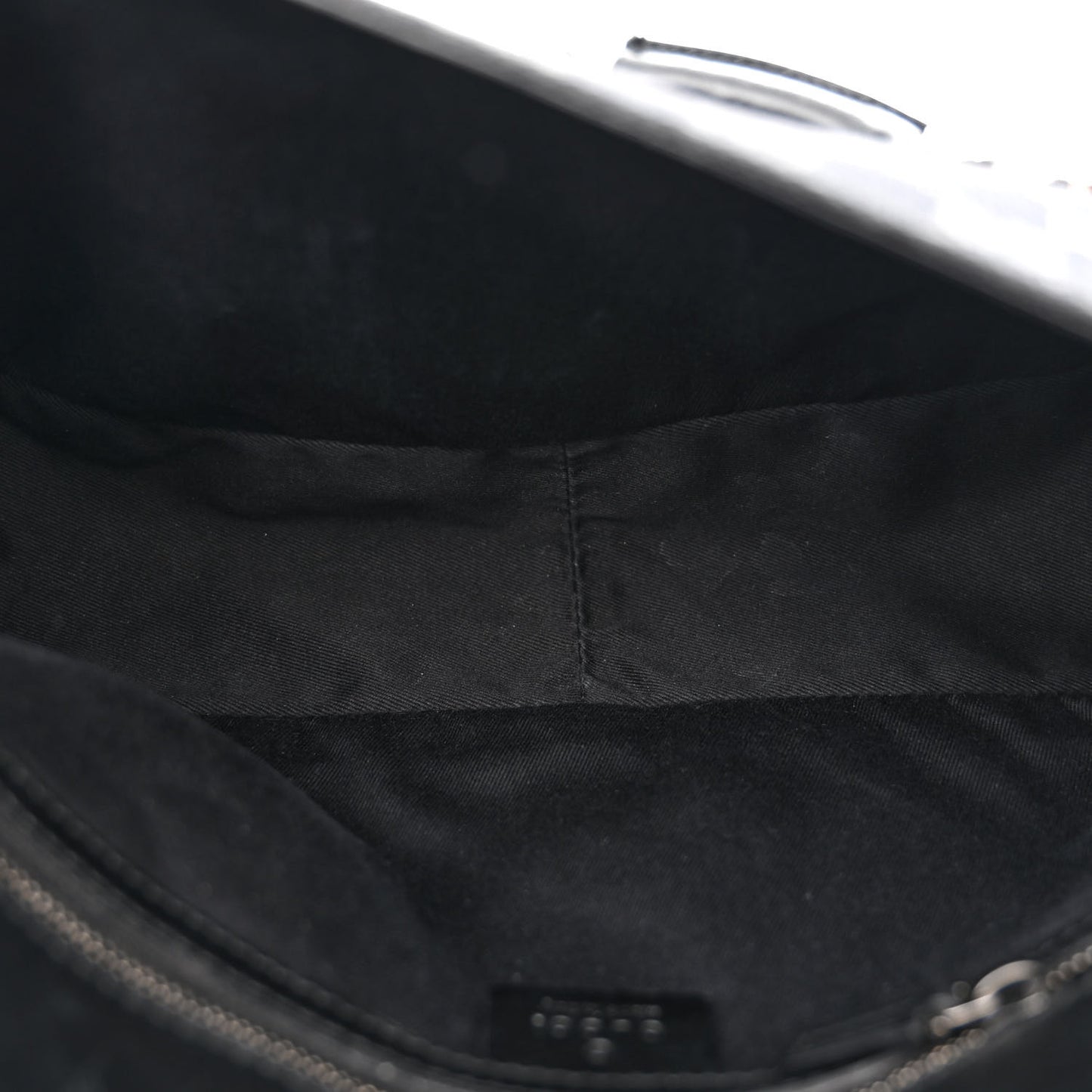 Monogram Horsebit Chain Studded Flap Shoulder Bag Black