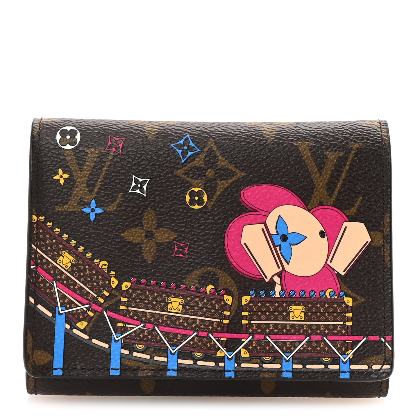 Monogram 2020 Christmas Animation Roller Coaster Victorine Wallet Pivoine