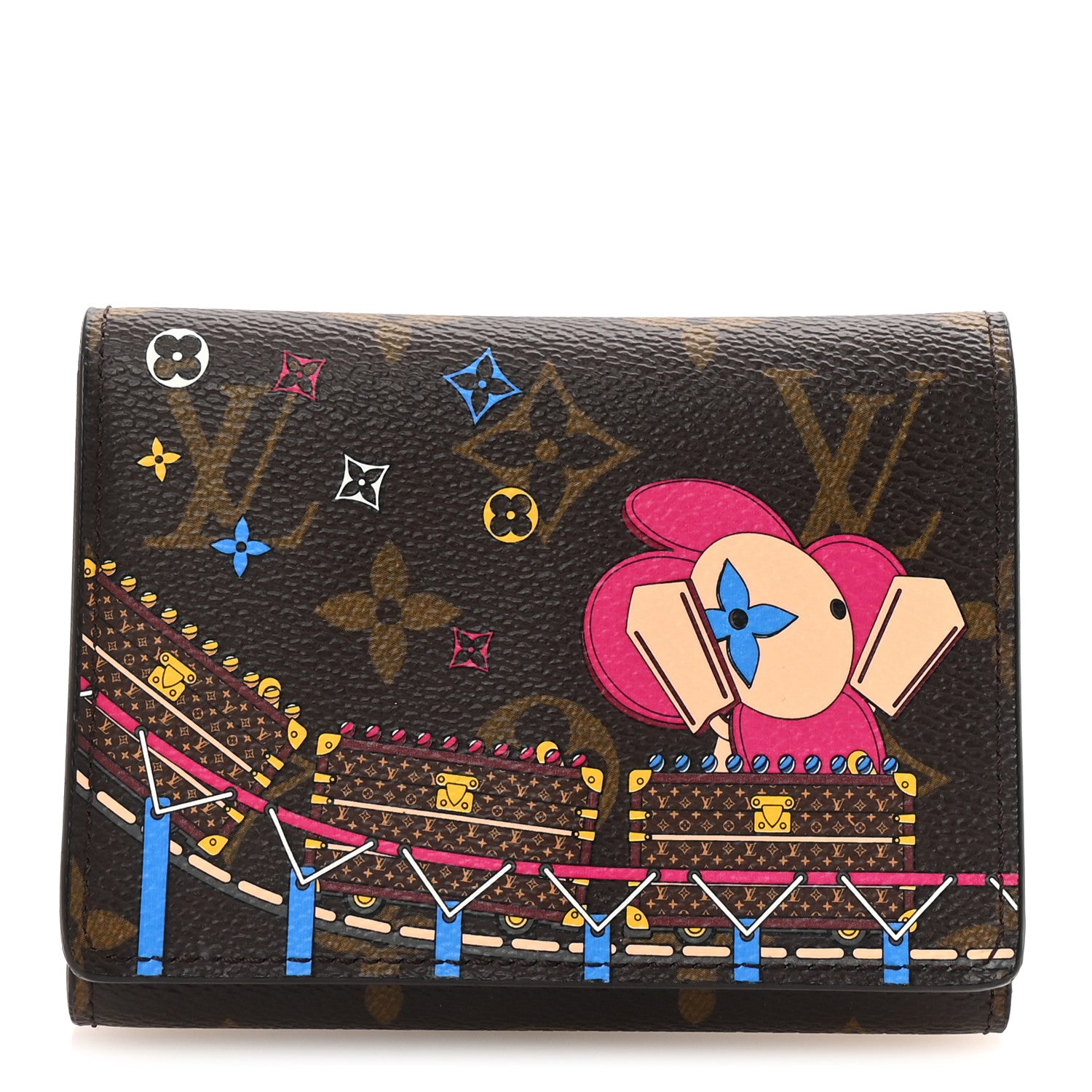 Louis Vuitton Monogram 2020 Christmas Animation Roller Coaster Victorine Wallet Pivoine 1 of 7