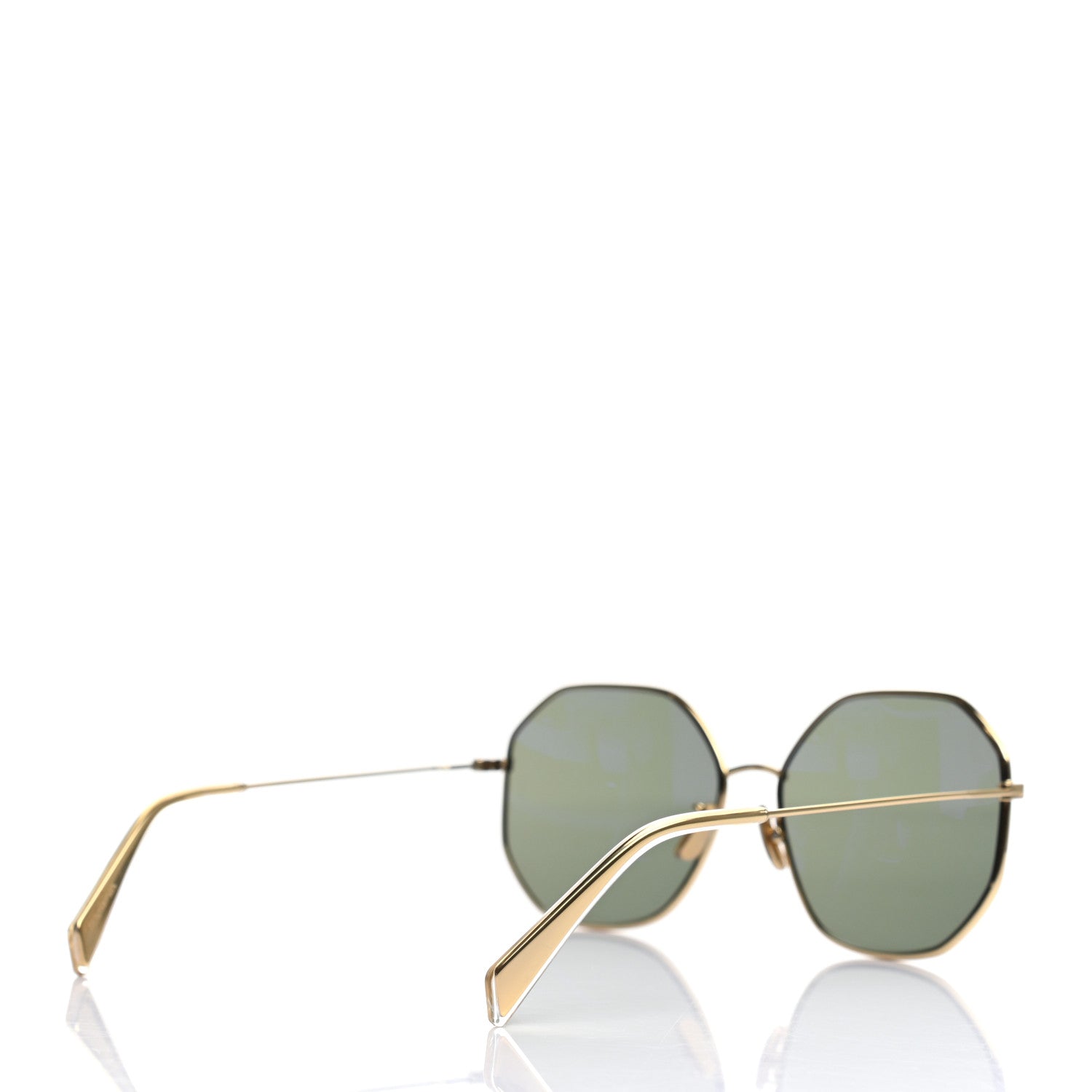 Celine 60MM Metal Hexagonal Sunglasses CL40175U Gold 4 of 8
