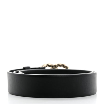 Chanel Calfskin Crystal Metal CC Belt 80 32 Black 2 of 5