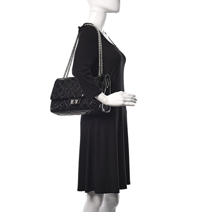 Chanel Distressed Patent Quilted 2.55 Reissue 227 Flap Black 2 of 17