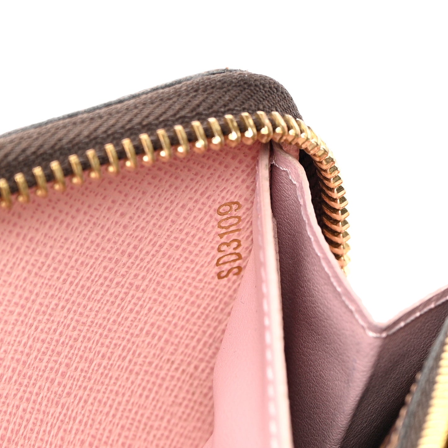 Damier Ebene Clemence Wallet Rose Ballerine