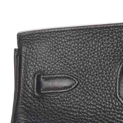 Hermes Taurillon Clemence Birkin 35 Black 8 of 40