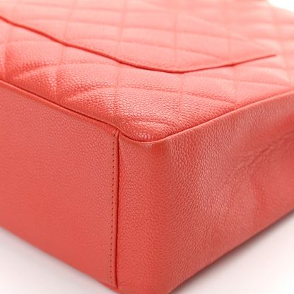 Chanel Caviar Quilted Petit Shopping Tote PST Orange 10 of 14