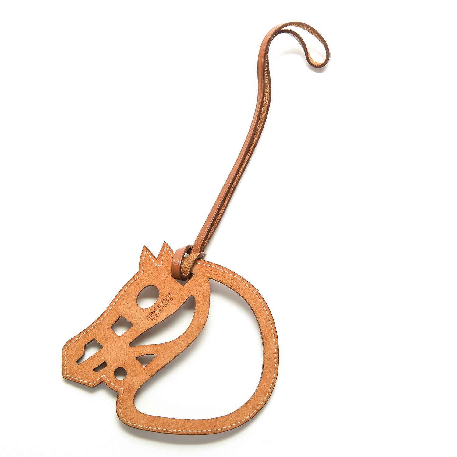 Hermes Barenia Paddock Cheval Horse Bag Charm Fauve 2 of 4
