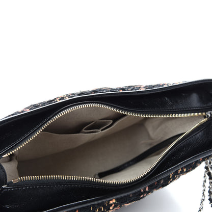 Chanel Tweed Calfskin Medium Gabrielle Hobo Black Brown 5 of 10