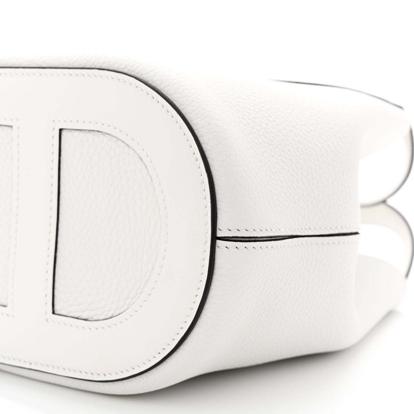 Taurillon Clemence Swift In-The-Loop 18 Bag New White
