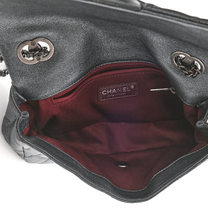 Chanel Metallic Calfskin Quilted Medium CC Eyelet Flap Dark Silver 5 of 11