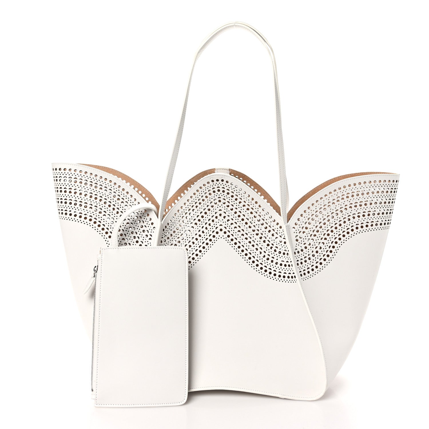 Alaia Calfskin Vienne Lili 24 Tote White 3 of 10